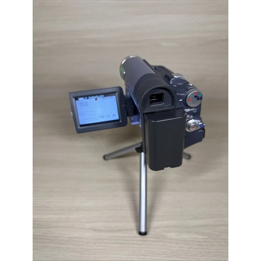 Panasonic PV-GS2 Blue MiniDV Camcorder Video Camera - Tested & Working W/ Tripod